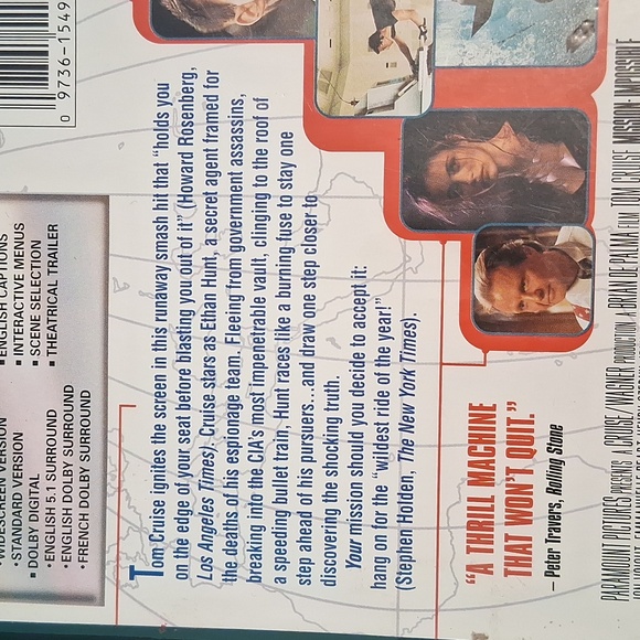 Mission Impossible DVD - Picture 3 of 4